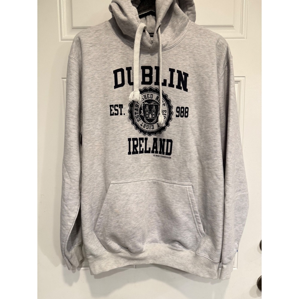 Irish Connexxion Dublin Ireland Hoodie Gray XL Pullover‎ Graphic Sweatshirt